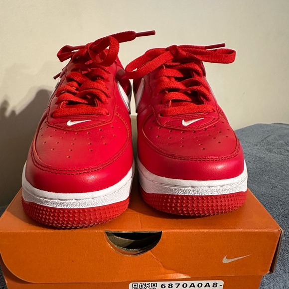 Practically NIB Nike University Red and White Air Force 1 Low - Picture 7 of 7